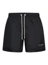 Palm Angels Men Swimsuit With Logo In Black
