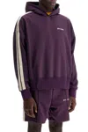 Palm Angels Boxy Sweatshirt With Stripes In Purple