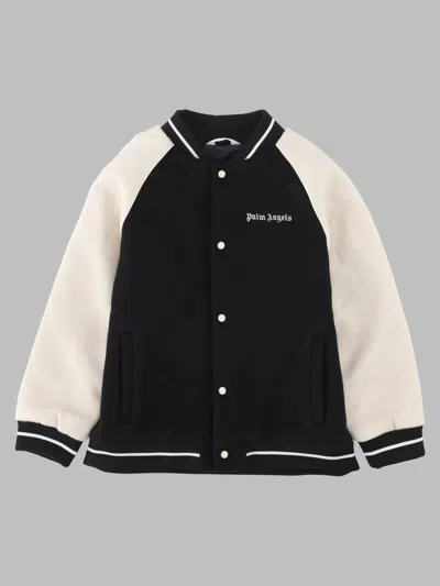 Palm Angels Boy College Jacket In Black