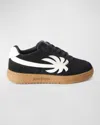 Palm Angels Black Sneakers For Kids With Palm Tree In Black/white