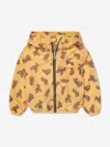 Palm Angels Boys Aop Pa Bears Windbreaker In Yellow