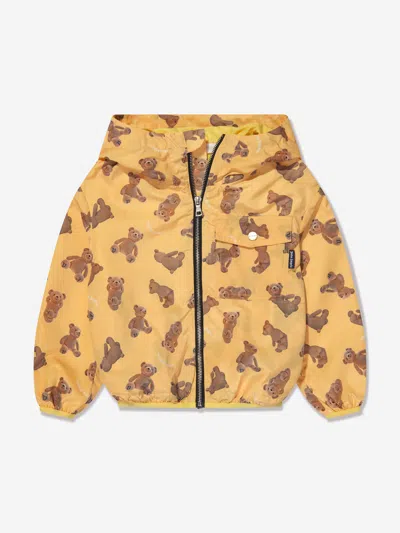 Palm Angels Kids' Boys Aop Pa Bears Windbreaker In Yellow