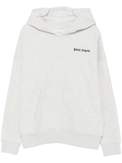 Palm Angels Boys' Cotton Crewneck Sweater In Gray