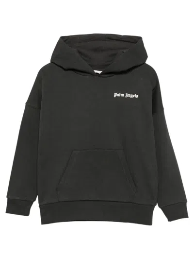 Palm Angels Boys Cotton Sweatshirt In Gray