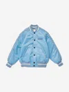 Palm Angels Logo-patch Bomber Jacket In Blue