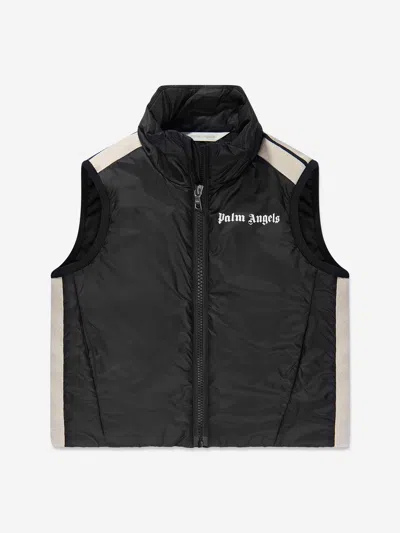 Palm Angels Kids' Boys Logo Light Puffer Vest In Multicoloured