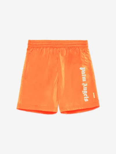 Palm Angels Kids'  Boys Overlogo Swim Shorts In Orange