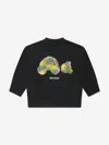 Palm Angels Boys Pop Pa Bear Sweatshirt In Black