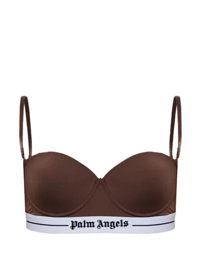 Palm Angels Bra With Detachable Straps In Brown