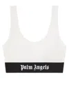 Palm Angels Logo-underband Two-tone Bra In White