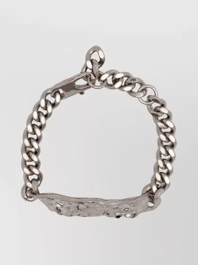 PALM ANGELS BRASS CHAIN LINK ENGRAVED RHINESTONE EMBELLISHMENT