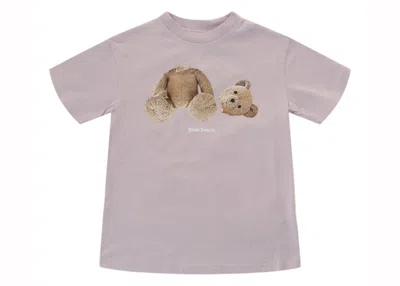 Pre-owned Palm Angels Broken Bear T-shirt In Lilac/brown