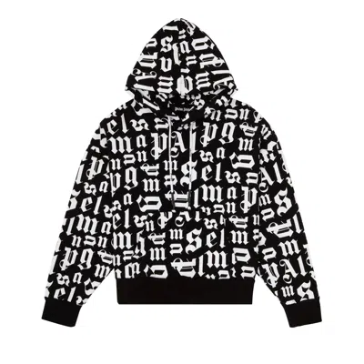 Pre-owned Palm Angels Broken Monogram Hoodie 'black/white' | Men's Size M