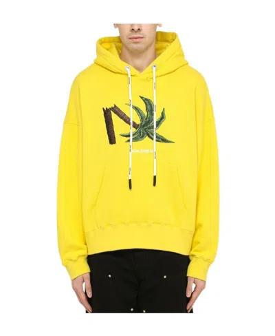 PALM ANGELS PALM ANGELS PALM EMBROIDERED DRAWSTRING HOODIE