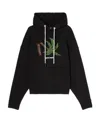 Palm Angels Oversize Broken Palm Graphic Hoodie In Black
