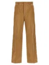 Palm Angels Corduroy Suit Tape Trousers In Brown