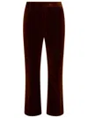 Palm Angels Man  Brown Velvet Trousers