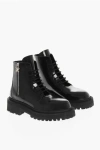 Palm Angels Combat Boots In Leather