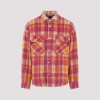 PALM ANGELS PALM ANGELS BRUSHED WOOL CHECK SHIRT 50