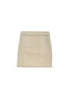 Palm Angels Bull Denim Mini Skirt In Beige