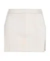Palm Angels Bull Denim Miniskirt In White