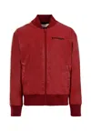 Palm Angels Stripe-detail Bomber Jacket In Red