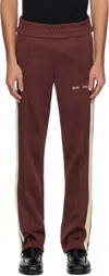 Palm Angels Trousers In Burgundy - Off