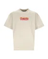 Palm Angels Burning Logo-print Cotton T-shirt In Nude