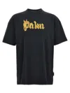 Palm Angels Burning Palm Black Cotton Oversize T-shirt
