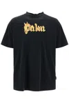 PALM ANGELS "BURNING LOGO T-SHIRT