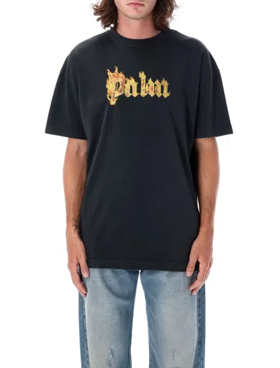 PALM ANGELS PALM ANGELS BURNING LOGO T-SHIRT