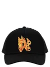 PALM ANGELS BURNING MONOGRAM BASEBALL CAP