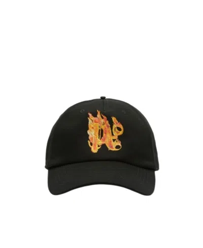 PALM ANGELS PALM ANGELS BURNING MONOGRAM BASEBALL CAP