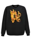 PALM ANGELS BURNING MONOGRAM SWEATSHIRT BLACK