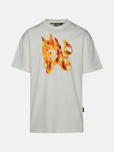 Palm Angels Burning Monogram T In White