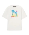 Palm Angels Oasis Blaze Graphic Print T-shirt In White