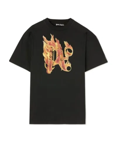 PALM ANGELS PALM ANGELS MONOGRAM PRINTED CREWNECK T-SHIRT
