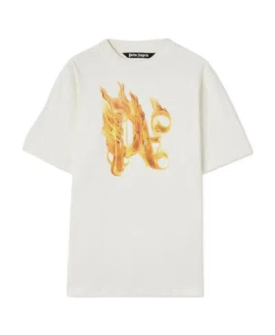 PALM ANGELS PALM ANGELS MONOGRAM PRINTED CREWNECK T-SHIRT