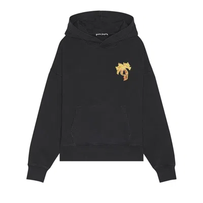 Pre-owned Palm Angels Burning Palm Hoodie 'black/gold' | Men's Size M