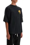 Palm Angels 'burning Palm Oversized T In Black