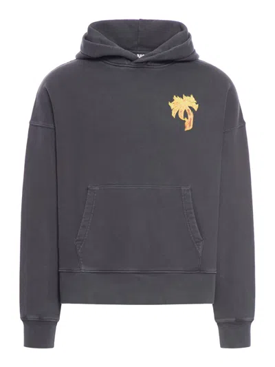 Palm Angels Hoodies Sweatshirt In Black