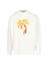 Palm Angels "burning Monogram" Print Sweatshirt