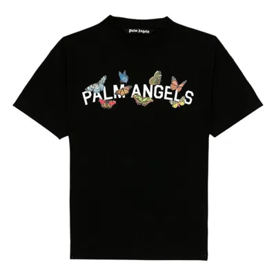 Palm Angels Butterfly College T-shirt 'black White'