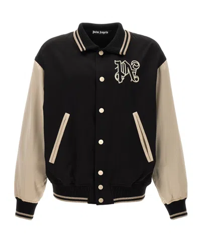 PALM ANGELS PALM ANGELS BUTTONED LONG-SLEEVED BOMBER JACKET