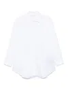 Palm Angels Monogram Embroidered Loose Shirt In White