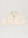 Palm Angels Bear Monogram Shirt In Neutro