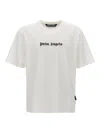 Palm Angels White Short-sleeved T-shirt With Monogram Pa Embroidery In White