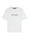 Palm Angels White Short-sleeved T-shirt With Monogram Pa Embroidery In White