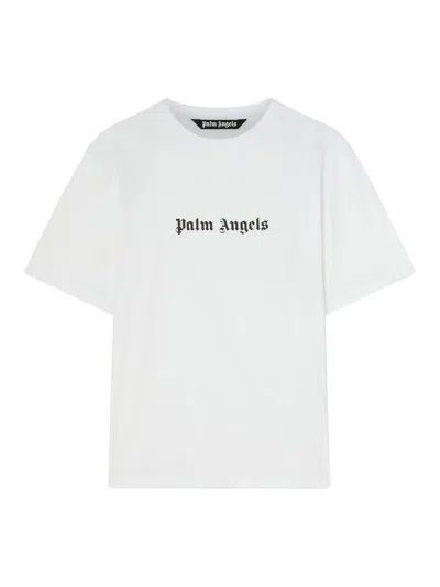 Palm Angels Logo-print Crew-neck T-shirt In White