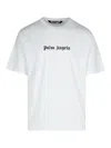 Palm Angels White Short-sleeved T-shirt With Monogram Pa Embroidery In White